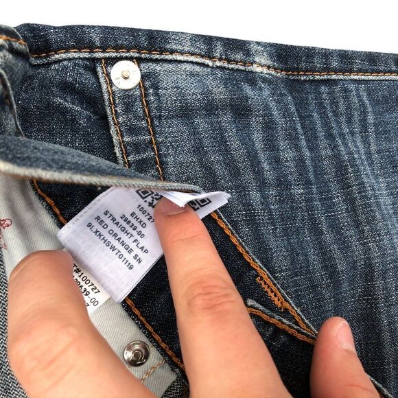 BRAND New True Religion Jeans Size 28 STRAIGHT FLAP T Blue - Picture 6 of 8